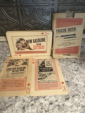 Vintage 1938 Standard Oil Company Advertising Large Deck Cards Red Crown Gas