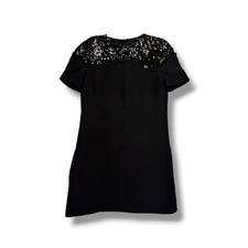 Valentino Black Crepe Micro Mini Dress With Sequin Details Sample Sale
