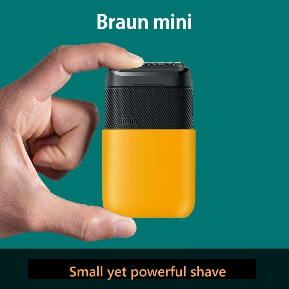 Mini M-1010 Mobile Shaver Compact Yellow With Cleaning Brush