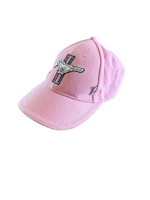 Ford Mustang Pink Strapback Hat Embroidered Pony Logo Adjustable Cap