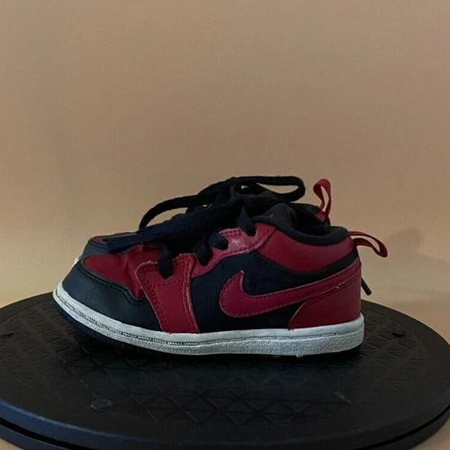 Nike Air Jordan Retro 1 Low PS Sneakers Taglia 7C Nero Rosso