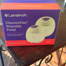 New / Sealed Lansinoh DiscreetDuo Wearable Breast Pump Hands-Free White/Purple