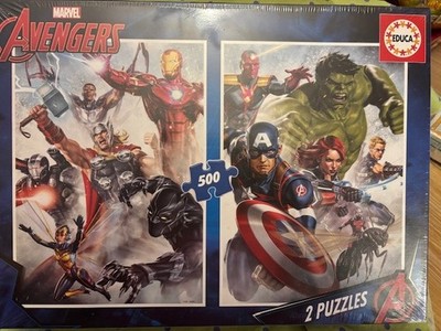 Educa MARVEL AVENGERS 2X500 Pcs 13x19 Each - Two Puzzles - NEW - Free Shipping