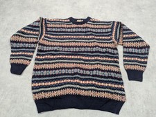 Vtg Portus Amanus Jumper Mens L 100% Shetland Wool Fair Isle Knit Sweater Preppy