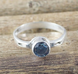 1.19 Ct Certified Blue Diamond Solitaire Round Ring New Year's Deal
