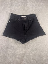 levis high waisted mom shorts black washed 26
