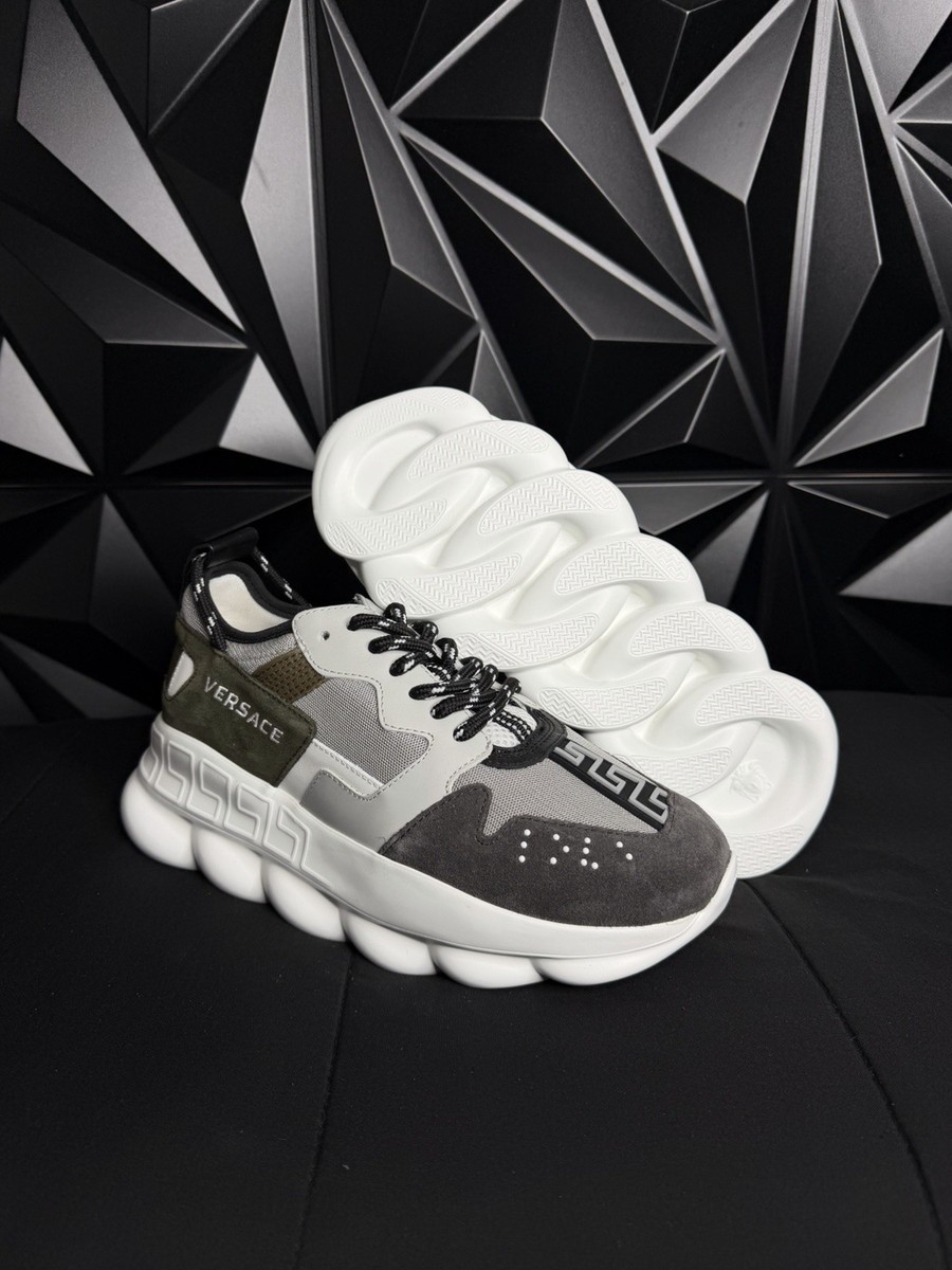 Size 40EU/7US - Versace Chain Reaction Grey NEW/RETAIL $1K! | eBay