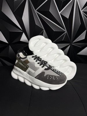 Size 40EU/7US - Versace Chain Reaction Grey NEW/RETAIL $1K! | eBay