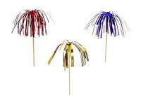 200 Deko Picker 15,5 Cm Farbig Sortiert Feuerwerk Palme Eisdekoration Cocktail