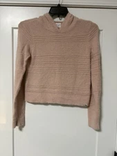 Abercrombie Kids Girls Size 13|14 Pink Soft Fuzzy Pullover Long Sleeve Sweater