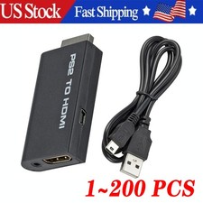 PS2 to HDMI Video Converter Adapter with 3.5mm Audio Output for HDTV Monitor Lot