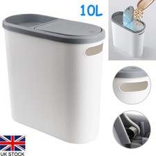 Narrow Plastic Waste Bin With Lid Slim Bathroom Toilet Trash Can Kitchen Dustbin