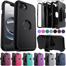 For iPhone 16e/16 Pro Max/16 Plus Shockproof Heavy Duty Case Cover / Belt Clip