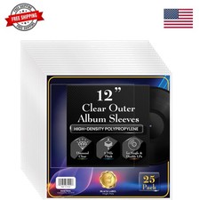 Vinyl Record Outer Sleeves for 12" LPs, 3 mils Thick, Heavyweight Record Cov...