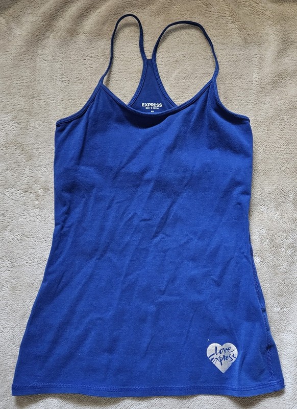 Express Blue Racerback Top XS - EUC