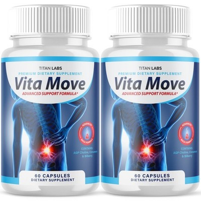 (2 Pack) Vita Move Advanced Joints Support Formula Supplement VitaMove 120 Caps