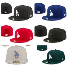Men Hat Fitted 59FIFTY Solid Multi Color Stitched Baseball Cap SEND IN BOX