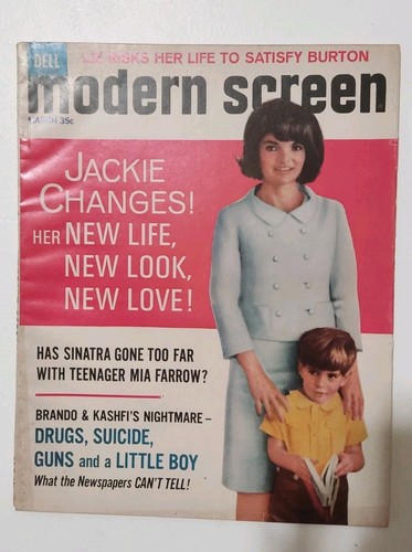 Modern Screen Magazine March 1965 Jackie Kennedy Mia Farrow Frank Sinatra - Picture 1 of 16