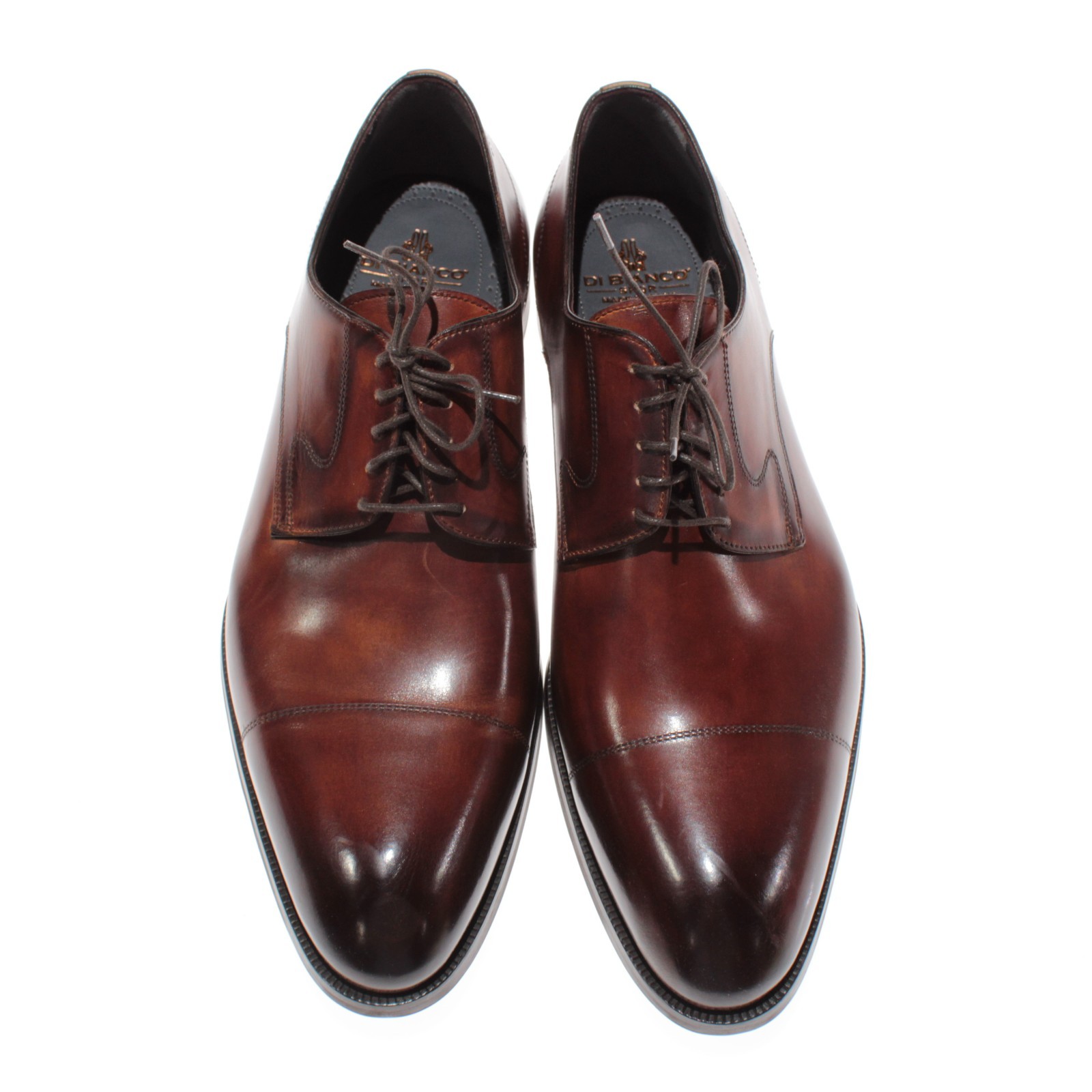 Di Bianco NWB Bergamo Derby Dress Shoes Size 47 (US 14) in Brown Leather