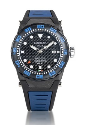 Locman Men's SEA 300MT CARBON Carbon Watch 0561C09A-CCCBBLSB2