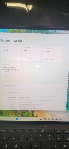 Dell Precision 5560 Intel Core i5-11500H 2.9GHz Ram 32gb 1tb NVME - Zdjęcie 5 z 8