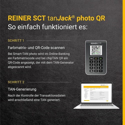 REINER SCT tanJack photo QR I Chip Tan Generator for Online Banking - Afbeelding 4 van 6