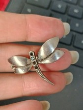 Vintage Silver Tone Rhinestones Butterfly Hair Clip Metal Hair Jewelry