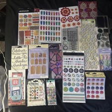 Huge 16 Pc Scrapbook Lot - Stickers, Stamps, K Company Alpha, SEI, Summer D2