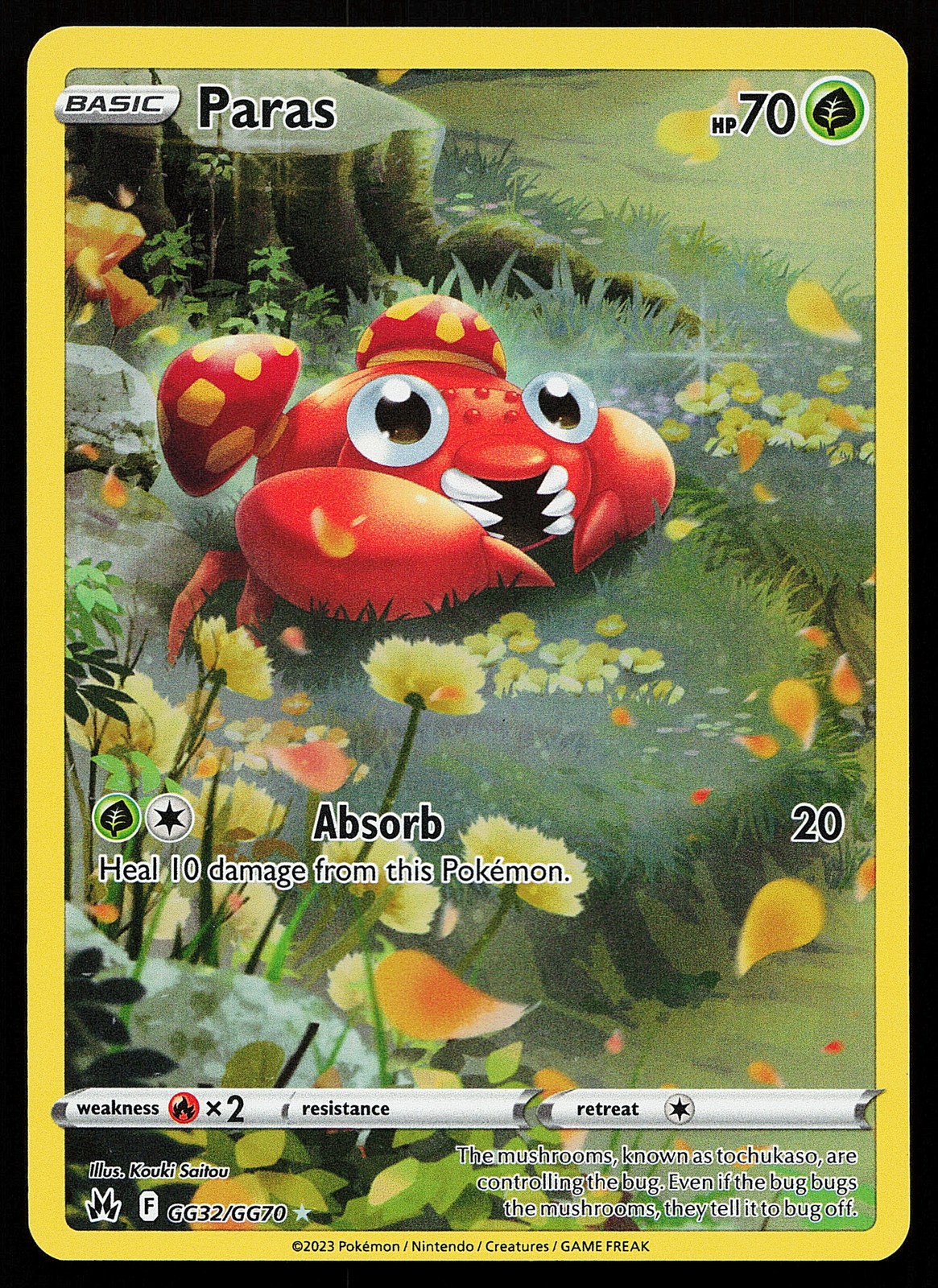 Paras GG32/GG70 Ultra Rare Crown Zenith Galarian Gallery Pokémon Card