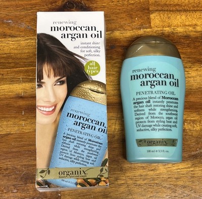 Renewing & Penetrating Moroccan Argan Oil All Hair Types OGX Organix 3.3oz
