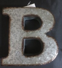 Galvanized Metal Letter B 6" Rustic Country Industrial Farmhouse 3D