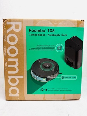 iRobot Roomba 105 Combo Vacuum & Mop + AutoEmpty Dock LiDAR Self-Empty Good Con.