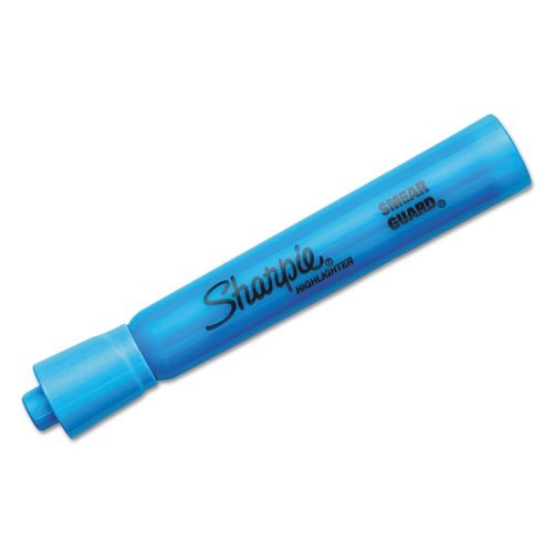 Sharpie Tank Style Highlighters, Blue Ink, Chisel Tip, Blue 