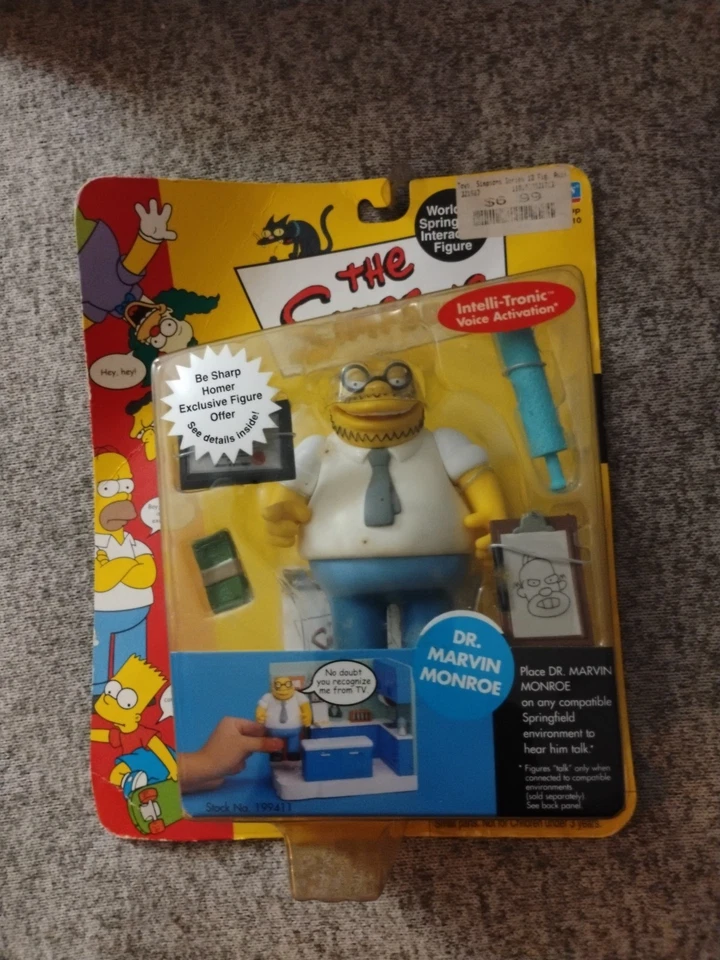 Figura Playmates Los Simpson Dr. Marvin Monroe Serie 10 Interactiva NUEVO Foto 2 de 3