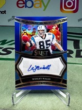 2024 Select Wesley Walls Blue Prizm AUTO /149 - Carolina Panthers