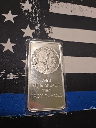 10 oz SilverTowne Buffalo Silver Bar (New)