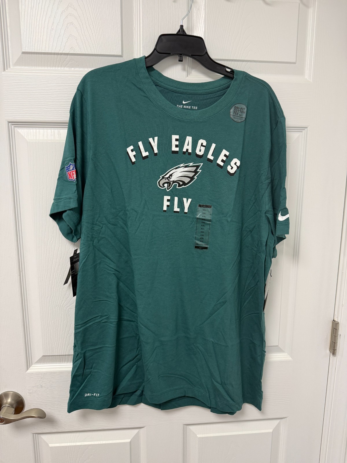 Nike Men's Philadelphia Fly Eagles Fly Green Shirt NFL Dri Fit Short Sleeve 2XL