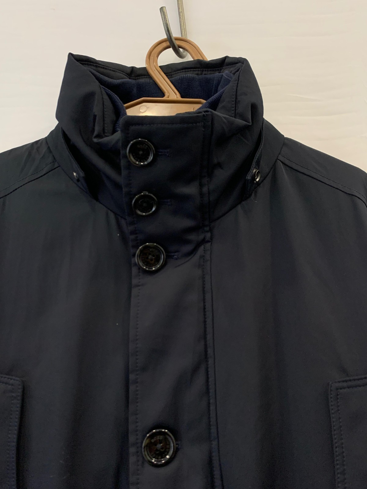 Hugo Boss  Down Parka Jacket Navy Blue Water Repellent Wind Resistant M/L  #195 thumbnail 16