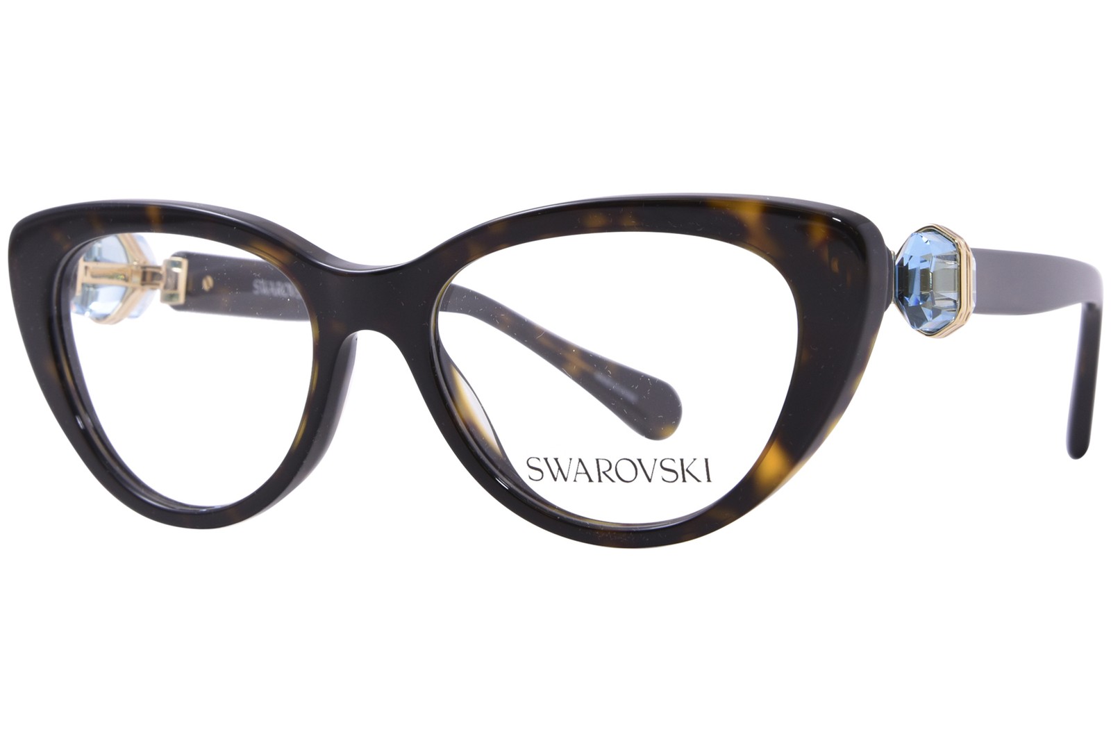 Оправа для очков Swarovski SK2005 1002 Женская темная Гавана с полной оправой Кошачий глаз 53 мм 23890₽