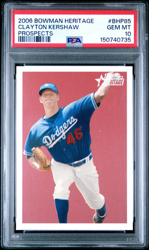 2006 Bowman Heritage Prospects #BHP85 Clayton Kershaw Rookie RC PSA 10