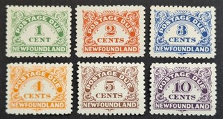 Newfoundland 1939 49 "Postage Due" set of 6x Stamps Mh