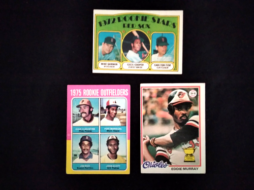 1972 1975 1978 Topps Eddie Murray Jim Rice Fisk HOF Rookie Baseball Lot 3 Nice - Picture 7 of 7