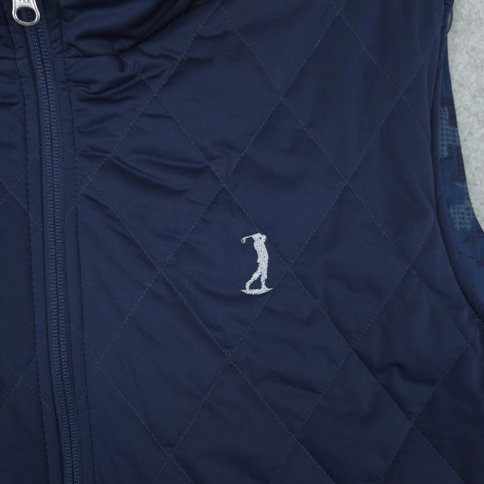 Chaleco Peter Millar Para Hombres XL Azul Acolchado Reversible Camuflaje Ligero Golf Informal Foto 2 de 4