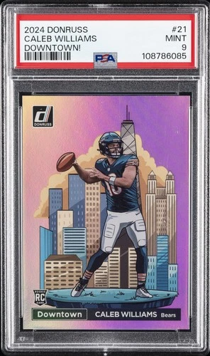 2024 PANINI DONRUSS DOWNTOWN! #21 CALEB WILLIAMS ROOKIE RC PSA 9