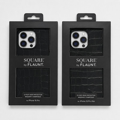 SQUARE Croc Faux Leather with MagSafe Case - iPhone 16 Pro / 16 Pro Max