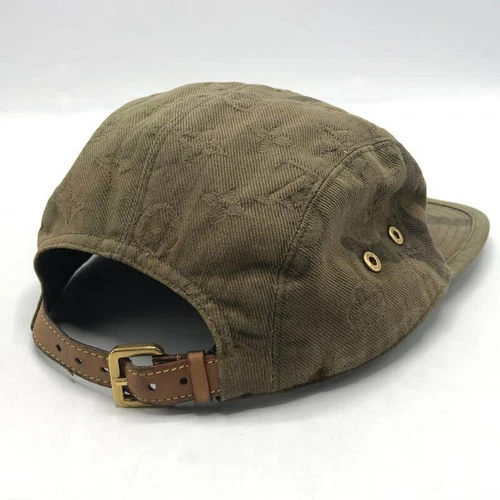 Casquette de baseball Supreme X Louis Vuitton boîte logo MP1875 kaki 61 cm circonférence