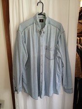 Vintage Levi Mens Red Tab Button Down Denim Shirt Size XL