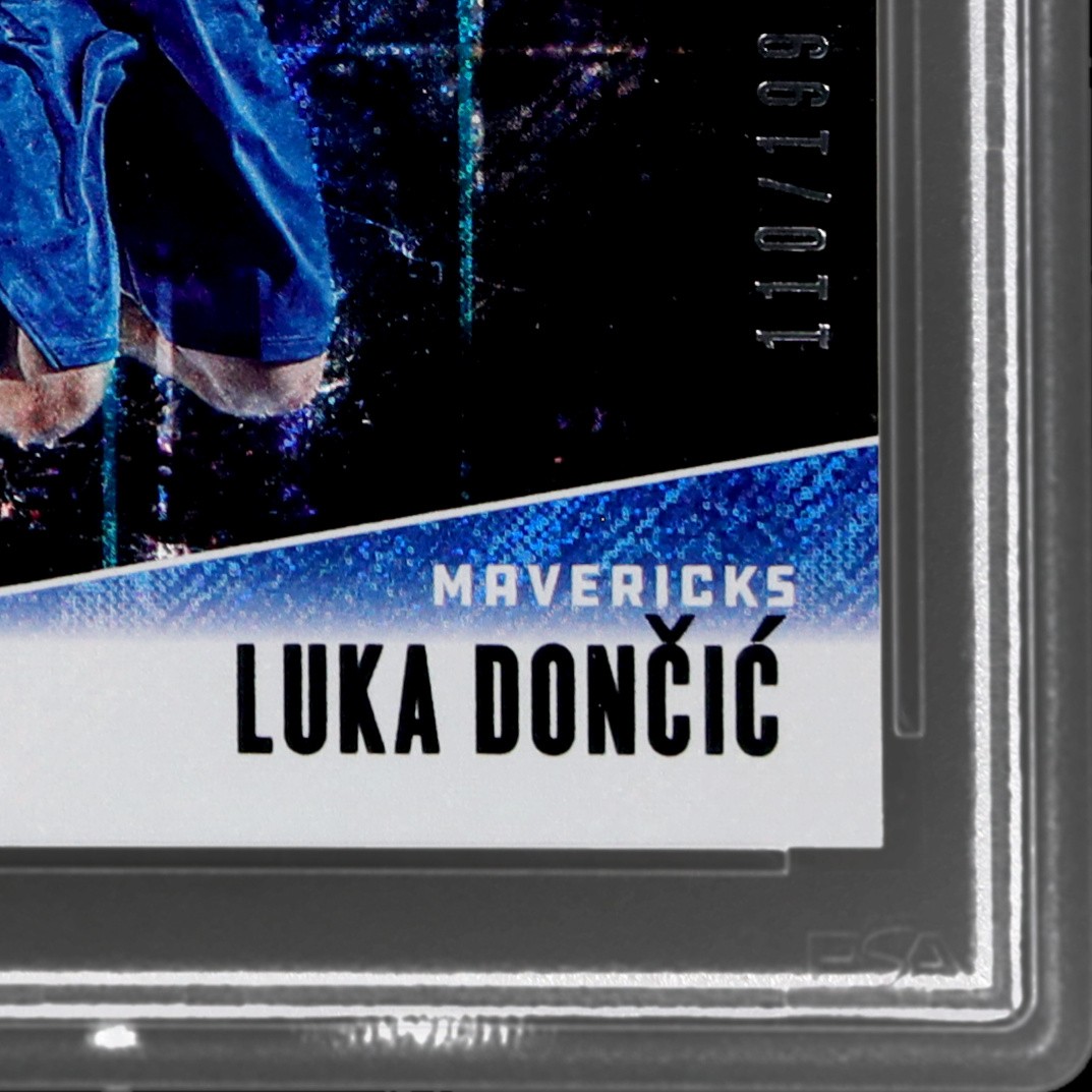 2019-20 Panini Father's Day Luka Doncic #LD PSA 10 Panini Collection 110/199 view 7