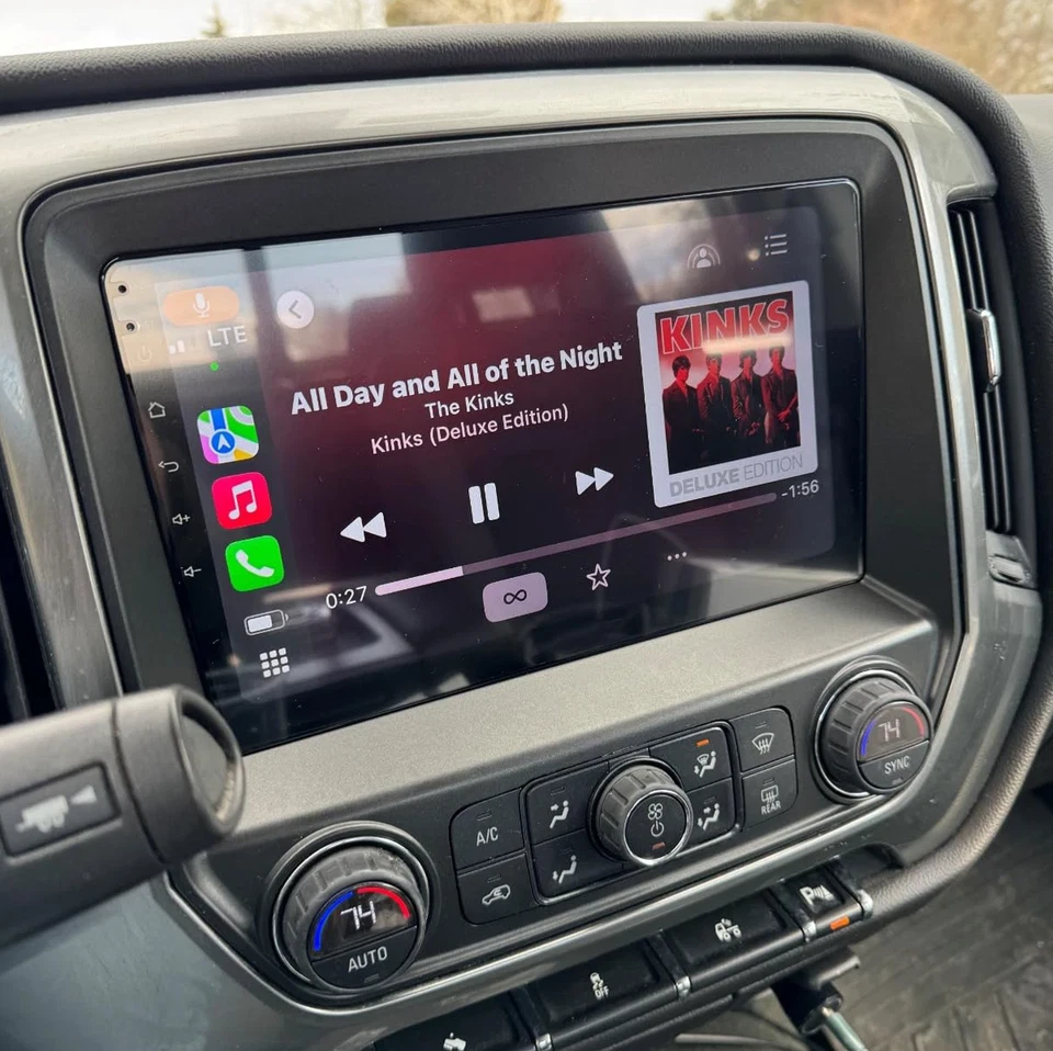 Car GPS Carplay Stereo Radio For 2014-2018 Chevrolet Silverado GMC Sierra Wifi Foto 3 de 4