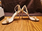DB Studio Larsa Womens Beige Suede Ankle Strap Party Heels Size 8 Open Toe — photo 5